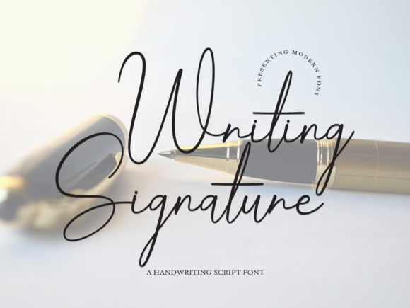 Writing Signature Font Poster 1