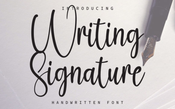 Writing Signature Font Poster 1