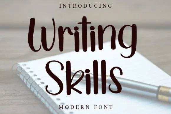Writing Skills Font Poster 1