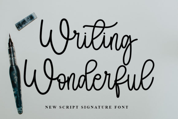 Writing Wonderful Font Poster 1
