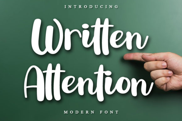 Written Attention Font Poster 1