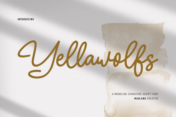 Yellawolfs Script Font Poster 1
