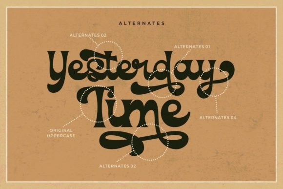 Yesterday Time Font Poster 10