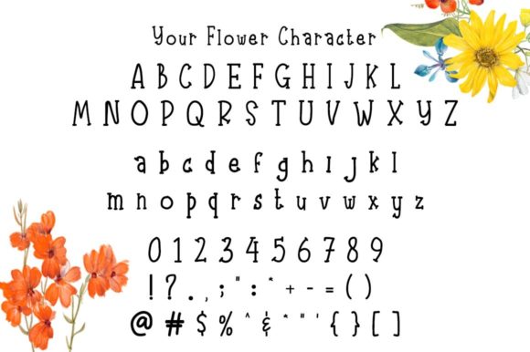 Your Flower Font Poster 5