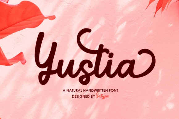 Yustia Script Font Poster 1
