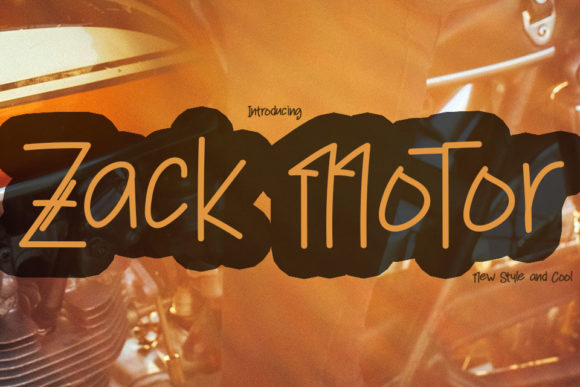 Zack Motor Font Poster 1