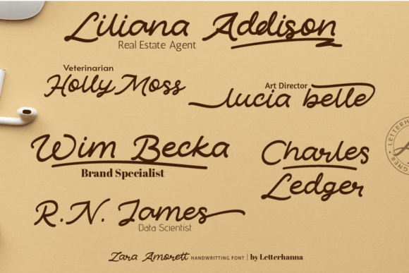 Zara Amorett Font Poster 13