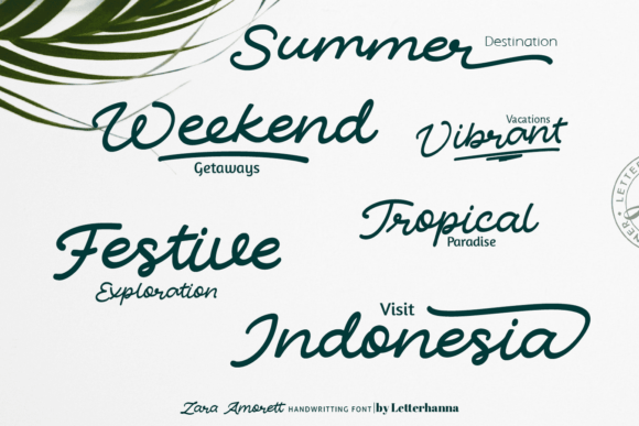 Zara Amorett Font Poster 5