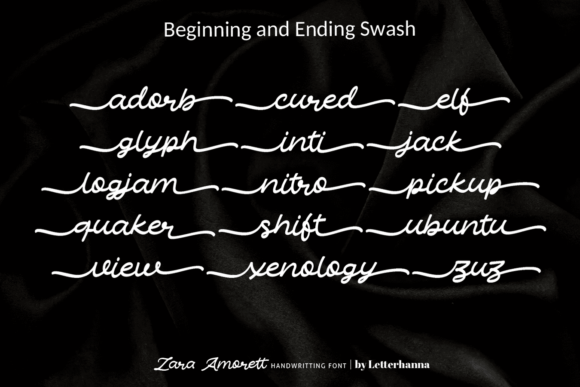 Zara Amorett Font Poster 7