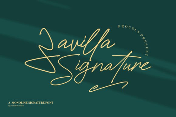 Zavilla Signature Font