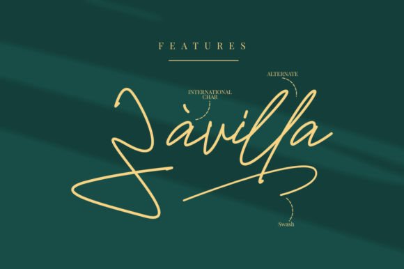 Zavilla Signature Font Poster 7