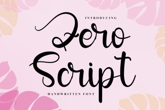 Zero Script Font Poster 1