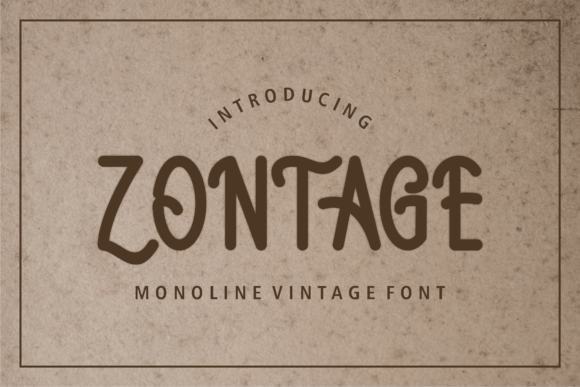Zontage Font Poster 1