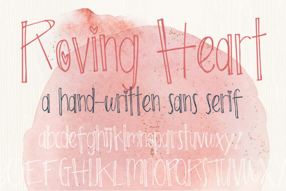 ZP Roving Heart Font Poster 1