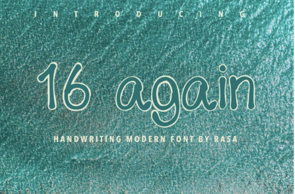 16 Again Font Poster 1