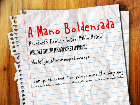 A Mano Boldensada Font Poster 1