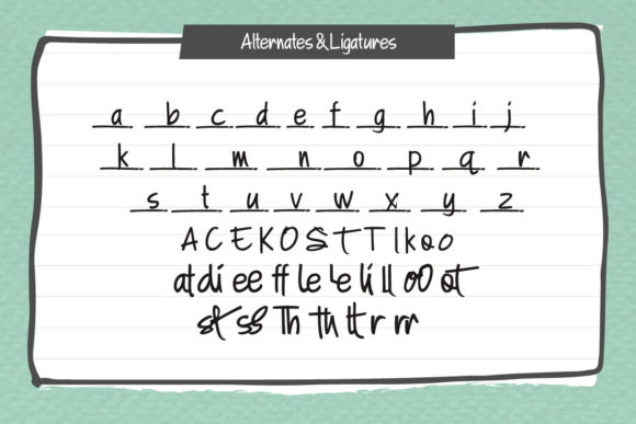 A Note Font Poster 3