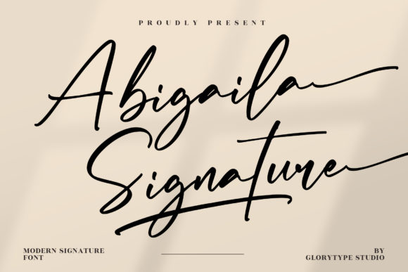 Abigaila Signature Font Poster 1