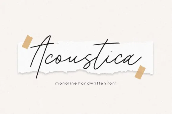 Acoustica Font Acoustica Font Poster 1
