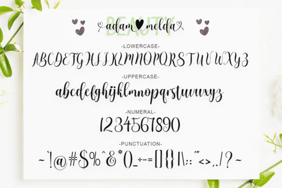 Adam Melda Lovely Font Poster 7