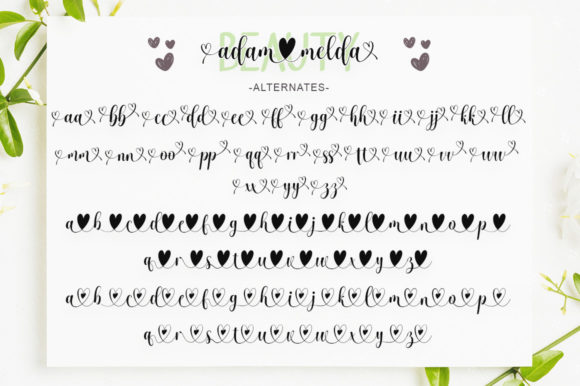 Adam Melda Lovely Font Poster 8