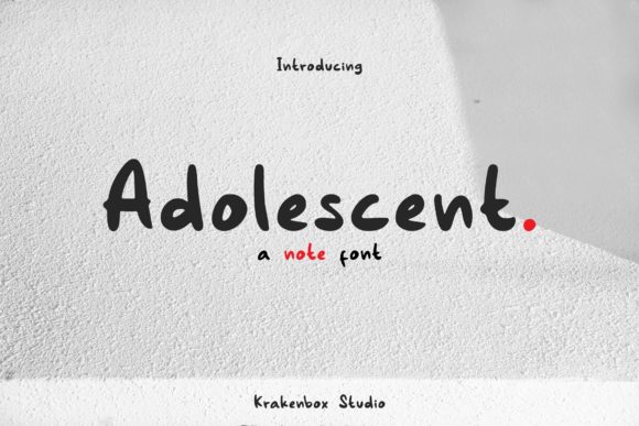 Adolescent Font