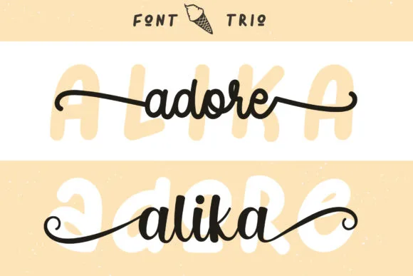 Adore Alika Font Adore Alika Font Poster 1