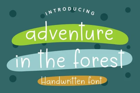 Adventure in the Forest Font Adventure in the Forest Font Poster 1