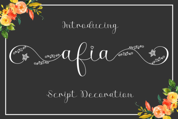 Afia Script Font Poster 1