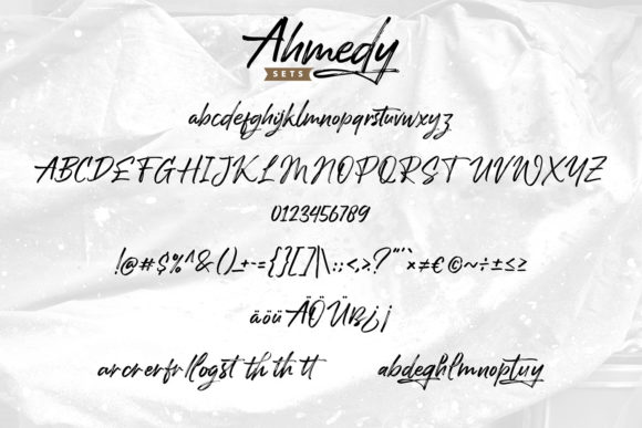 Ahmedy | Rustic Brush Handwriting Script Font Poster 4