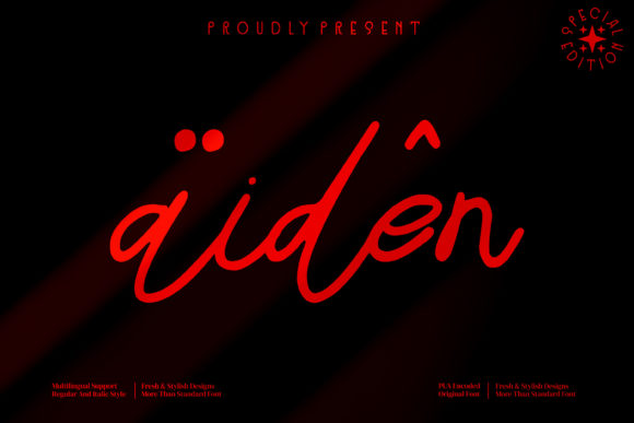Aiden Font Poster 1
