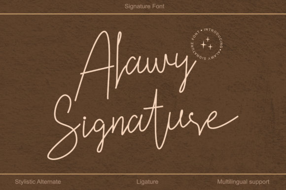 Alawy Signature Font Poster 1