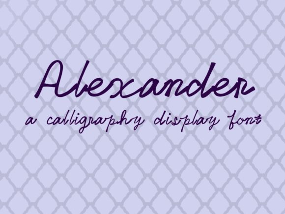 Alexander Font Poster 1