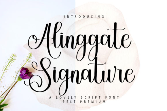 Alinggate Signature Font Poster 1