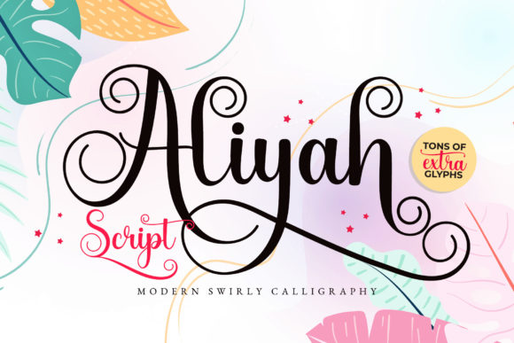 Aliyah Script Font Poster 1