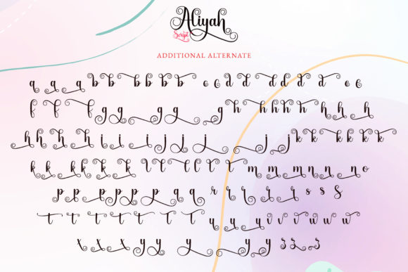 Aliyah Script Font Poster 11
