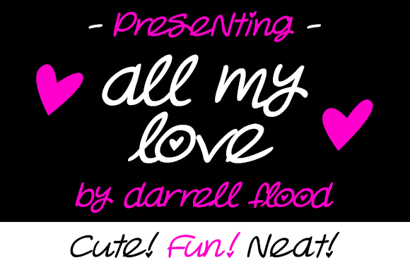 All My Love Font Poster 2