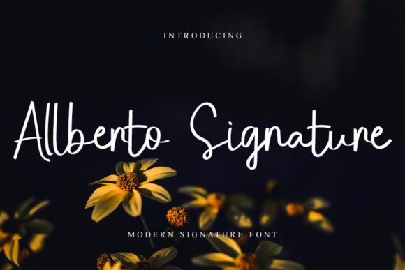 Allberto Signature Font Poster 1