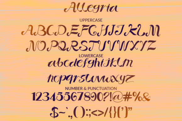 Allegria Font Poster 4