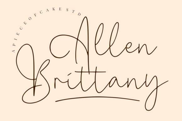 Allen Brittany Font Allen Brittany Font Poster 1