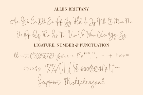 Allen Brittany Font Poster 2