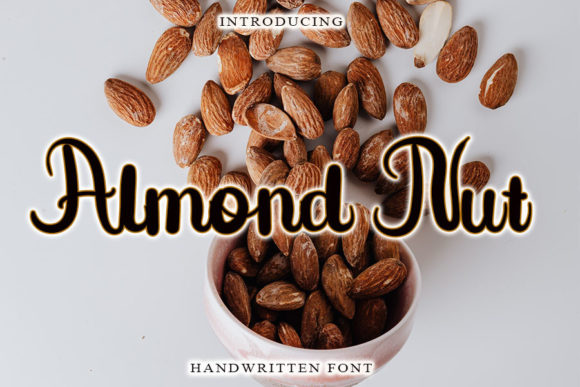 Almond Nut Font Poster 1