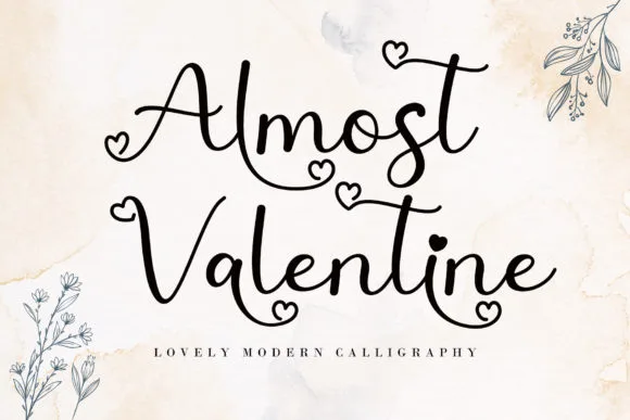 Almost Valentine Font Almost Valentine Font Poster 1
