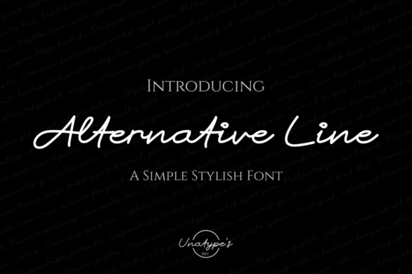 Alternative Line Font Poster 1