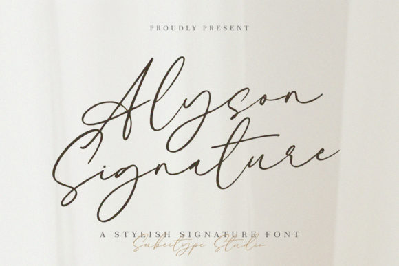 Alyson Signature Font Poster 1
