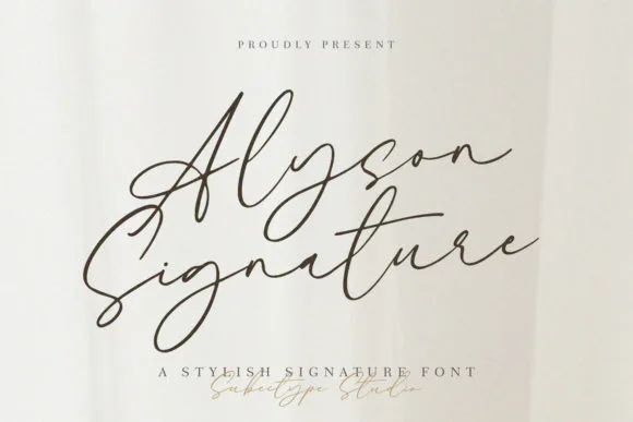 Alyson Signature Font Alyson Signature Font Poster 1
