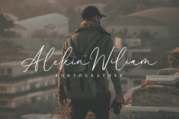 Alyson Signature Font Poster 2