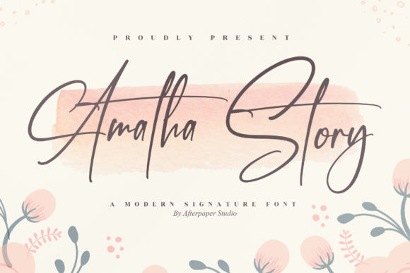 Amatha Story Font Poster 1