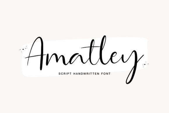 Amatley Script Font Poster 1