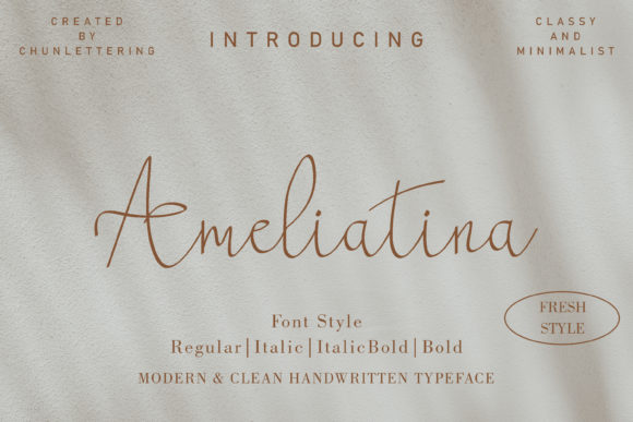 Ameliatina Font Poster 1